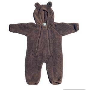L.L. Bean Brown Bear Fleece Infant Onesie